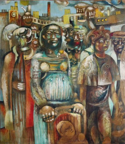 Human World Denis Williams Tempera and oil on canvas 152 x 132cm 1950
Photo courtesy of the National Gallery of Art, Castellani House
