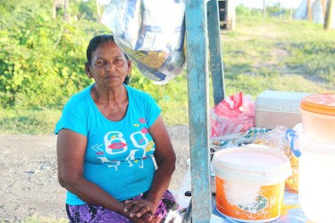 Vendor Parbattie Ali called Auntie Data selling at her stall 