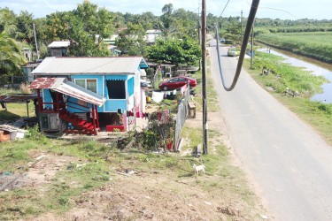  A view of the village from the top of the koker 