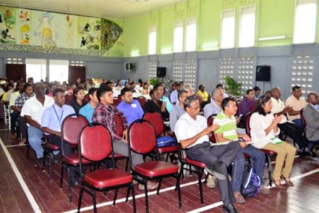 A section of the gathering at the Guyana and Mexico coconut training programme (GINA photo)