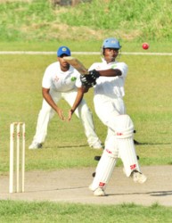 Nathan Persaud provided a brief show of his batting class during his attacking 33 