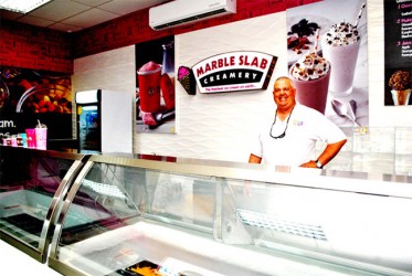 The Marble Slab Creamery Counter at the Footsteps downtown outlet