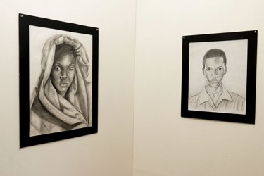 Some of the drawings on display (Photo by Arian Browne) 