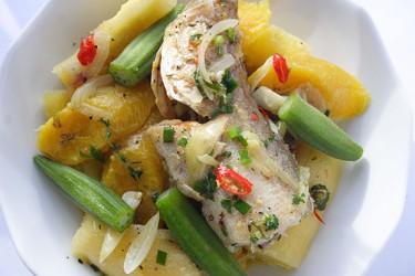 Steamed fish with Ground Provisions (Photo by Cynthia Nelson) 