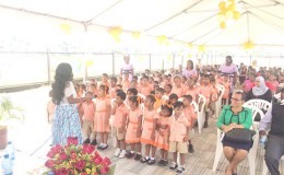 Nursery children in a performance for the guests 