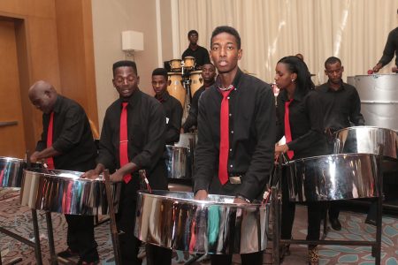 Steelpan music provided a soothing background to the reception banter