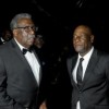 Clive Lloyd (left) speaks with Sir Vivian Richards during the back-tie dinner. (Photo courtesy WICB Media)