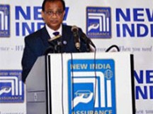 New India Assurance Company Ltd’s Managing Director, Jyoti Kumar Garg addressing the gathering at the company’s inauguration of its Guyana office on Thursday. (Government Information Agency photo)