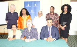 Members of the Commonwealth elections observer mission with a Commonwealth official. 