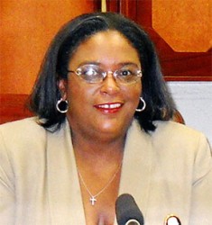 Veteran Barbados politician  Mia Mottley  