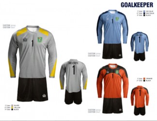 The early prototype version of the Guyana Goalkeeper Kit 