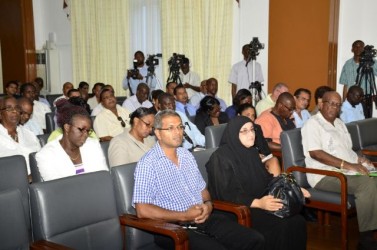 A section of the audience at the Guyana International Conference Centre (GINA photo)