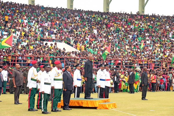 Part of the large crowd at the inauguration