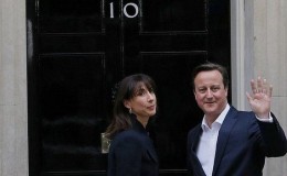 David Cameron and his wife, Samantha