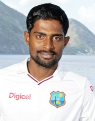 Guyana’s Rajindra Chandrika is tipped to make his test debut today. Photo by WICB Media/Randy Brooks of Brooks Latouche Photography