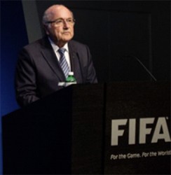 SENT OFF? FIFA president Sepp Blatter yesterday announced his decision to step down in the face of US and Swiss corruption probes of his organization. 