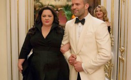 Melissa McCarthy and Jason Statham in a scene from the film
