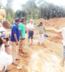 A visit by the authorities to the Konawaruk mine site