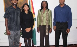 Minister Nicolette Henry with some of the directors of the GSSF board.