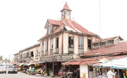 The western side of the Kitty Market. In 2013 the market was listed as a fire hazard by the Guyana Fire Service. 