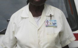Yvonne Trim dressed in her Leonora Technical and Vocational Training Centre uniform