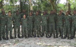 Members of the Guyana Defence Force and the Florida National Guard who were involved in the exchange.