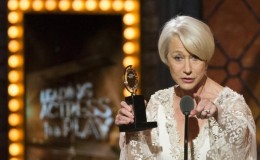 British actress Helen Mirren accepts the award for Best Performance By An Actress In A Leading Role In A Play for 'The Audience'.
Reuters/Lucas Jackson