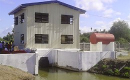 The housing for one of Surendra's pumps at Rose Hall