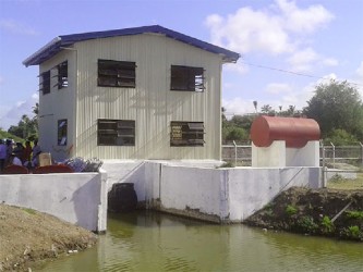 The housing for one of Surendra's pumps at Rose Hall