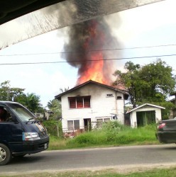 The house ablaze 