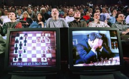 Russia’s world chess champion Garry Kasparov takes on the world’s super-computer Deep Blue in a return six game chess match in New York in 1997. Kasparov had beaten Blue the previous year. Blue won the deciding sixth and final game. Its owners IBM, did not respond positively to Kasparov for a rematch and retired the machine.