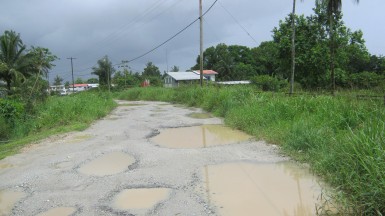 A section of the road 