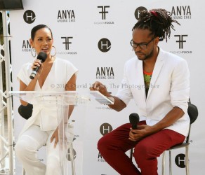 Anya Ayoung Chee (left) and Fashion Focus team member at the event last week (Photo by David Wears)