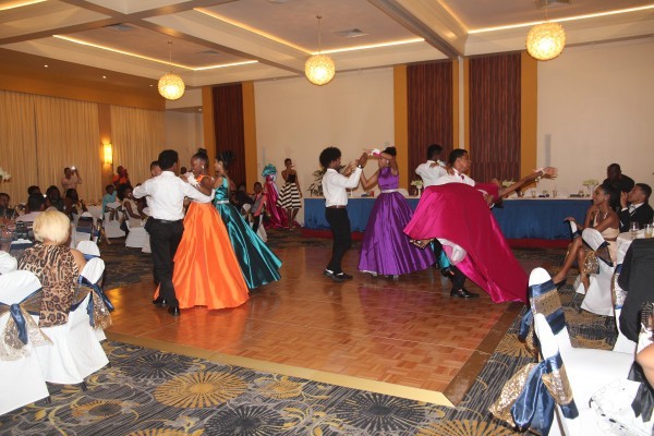 Some of the teens at their Cotillion last month.
