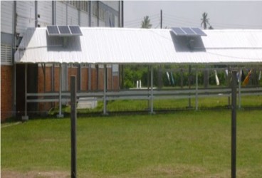 The installed solar panels at President’s College 