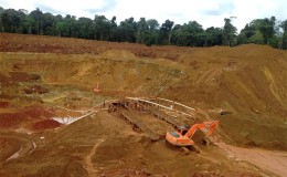 Gold mining pit (Stabroek News file photo)
