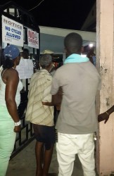  When the guards were told Stabroek News was present they no longer attempted to close the gate to block Rohan Persaud from entering the compound and he was led inside by members of the public.