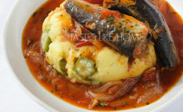 Cornmeal Cou-cou with Stewed Sardines (Photo by Cynthia Nelson)