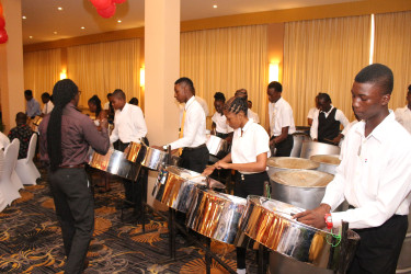 Participants from the National School of Music during a performance at Thursday’s graduation ceremony. (Keno George photo) 