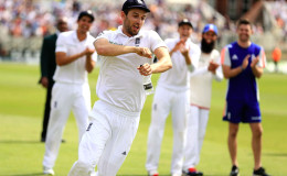 Mark Wood brings out his imaginary horse on a lap of honour following England’s victory over Australia to regain the Ashes. 