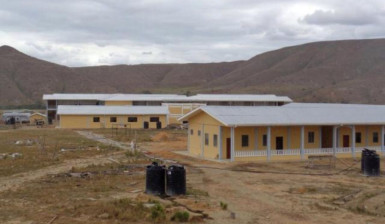 The Kato Secondary School complex at Region Eight is almost completed. (Government Informa-tion Agency photo) 