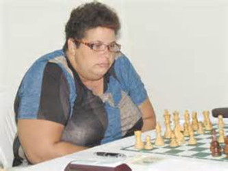 Maria Varona Thomas, one of the participants in the James Bond inaugural chess tournament which was played at Congress Place, Sophia, last weekend. Maria placed fourth in the tournament which was won by Wendell Meusa.