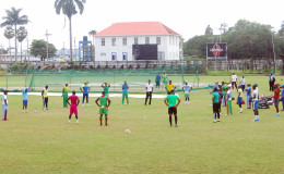 The Guyana Jaguars continued their pre-season training with sessions at the GCC ground, Bourda yesterday.
