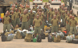 A platoon of recruits getting ready to depart for Tacama (GDF photo)