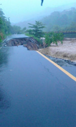 Scenes of flooding in Dominica (Facebook page of Dominican Minister of Tourism Robert Tonge)