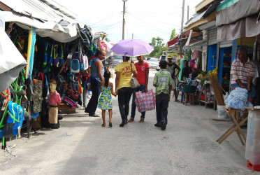 Essequibo Coast folk shopping at Anna Regina 