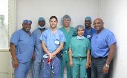  The team of doctors who performed the surgeries including Dr. Dr. Mitchell (first right) and Dr. Scott (first left) (GPHC photo)