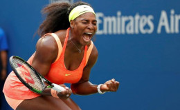 New York, NY, USA; Serena Williams of the United States reacts after winning the first set against Kiki Bertens of the Netherlands (not pictured) on day three of the 2015 U.S. Open tennis tournament at USTA Billie Jean King National Tennis Center yesterday. (Reuters)