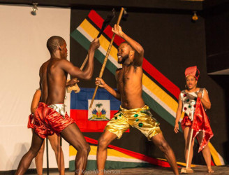 Guyanese performers in Haiti (Stabroek News file photo)