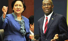 Prime Minister Kamla Persad-Bissessar SC and Opposition Leader Dr. Keith Rowley

